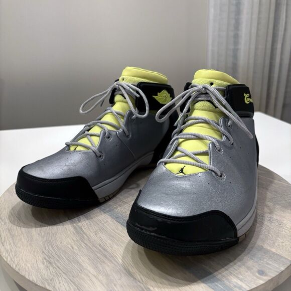 Jordan Other - Jordan Men's Melo 1.5 Wolf Grey Volt Ice Leather Basketball Sneakers US Size 9.5